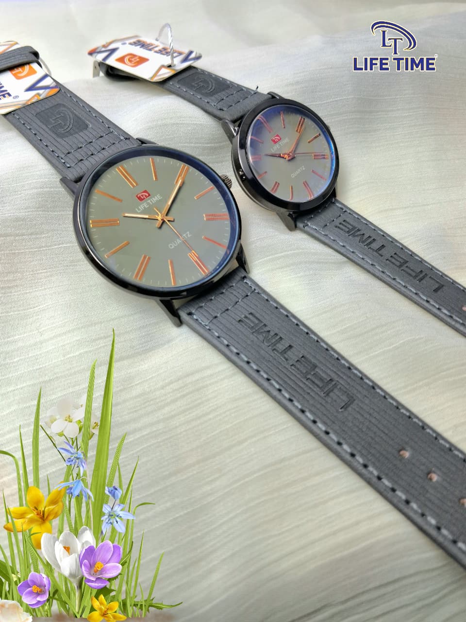 LIFE TIME Premium Quartz Watch for Men – Stylish Leather Strap Wrist Watch