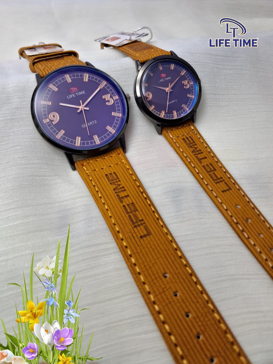 LIFE TIME Premium Quartz Watch for Men – Stylish Leather Strap Wrist Watch