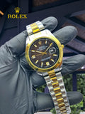 Luxury Date Style Stainless Steel Watch for Men – Premium Gold & Silver Wrist Watch