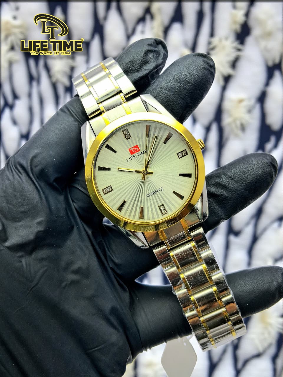 Life Time Luxury Quartz Analog Watch for Men – Premium Gold Stainless Steel Strap | Elegant Casual & Formal Wrist Watch