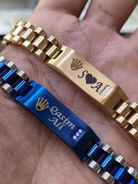 Personalized Engraved Stainless Steel Name Bracelet for Men & Women | Custom Name Bracelet | Gift for Him & Her