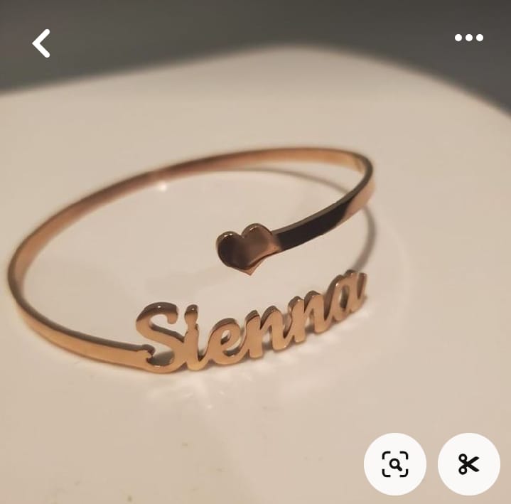 Personalized Name Bracelet – Custom Gold Name Bangle for Women | Stainless Steel Engraved Cuff Bracelet | Custom Gift for Her