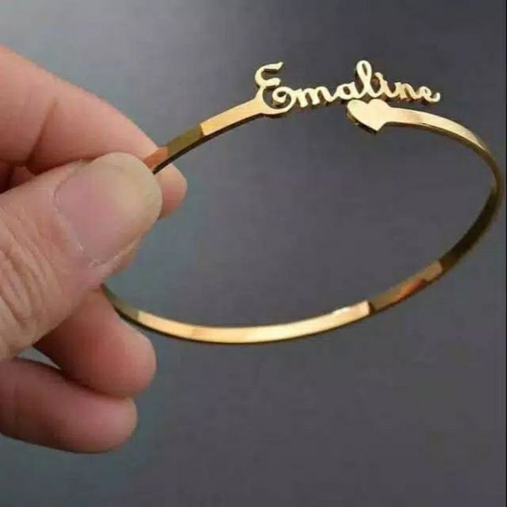 Personalized Name Bracelet – Custom Gold Name Bangle for Women | Stainless Steel Engraved Cuff Bracelet | Custom Gift for Her