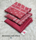 Bin Saeed 3 Piece Premium Lawn Suit | Unstitched Summer Collection | Printed Shirt, Dupatta & Trouser